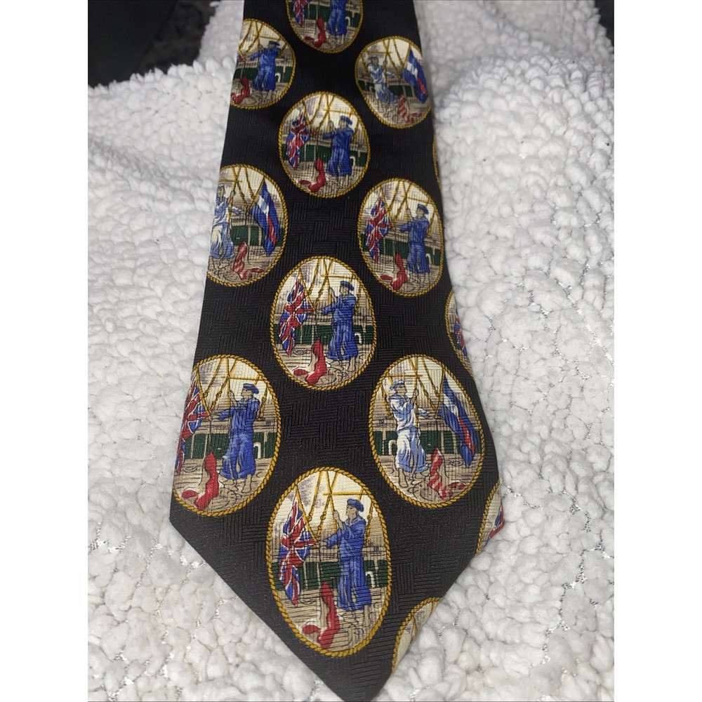 TOMMY HILFIGER 100% Silk Neck Tie Made USA